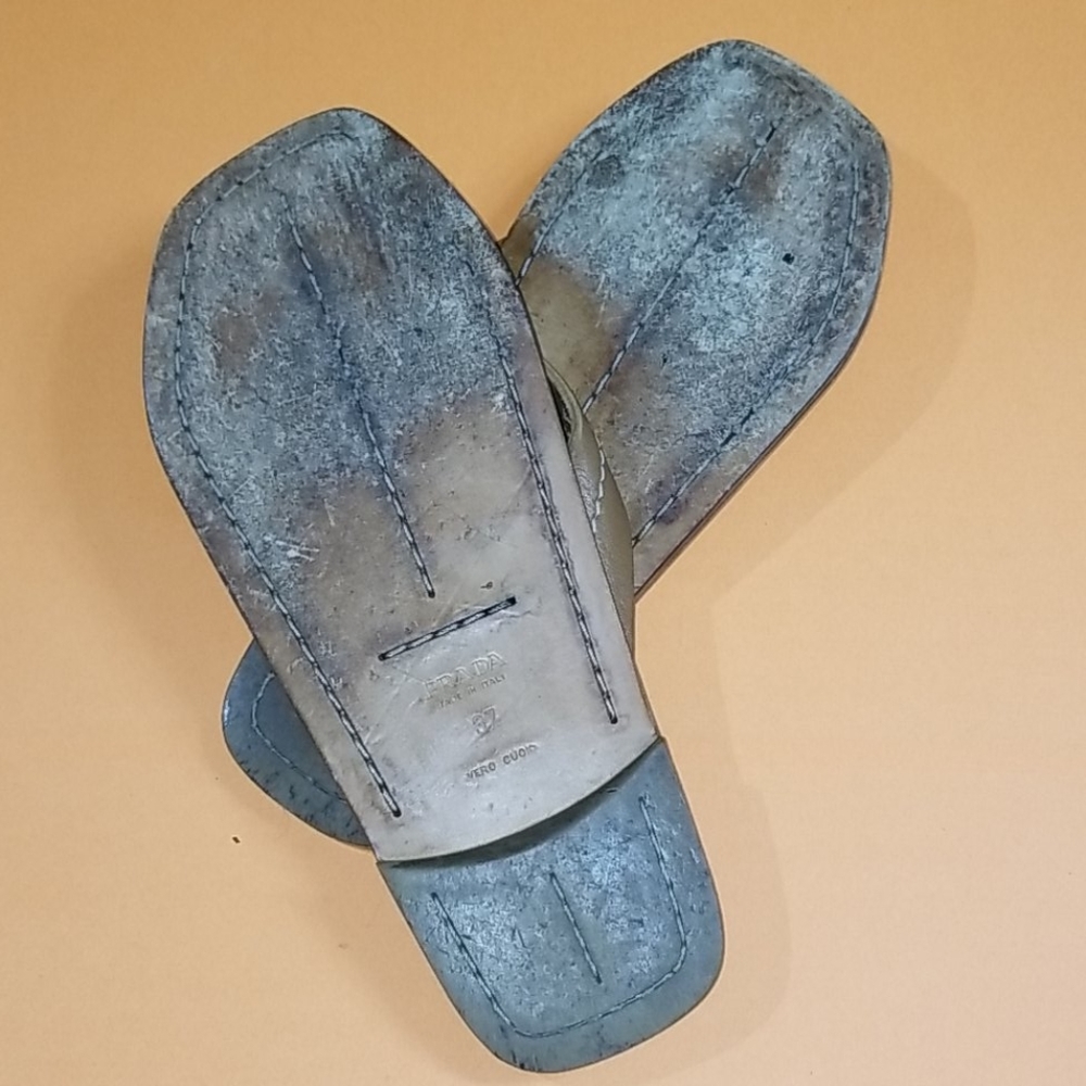 PRADA Leather Thong Sandal - Picture 11 of 12